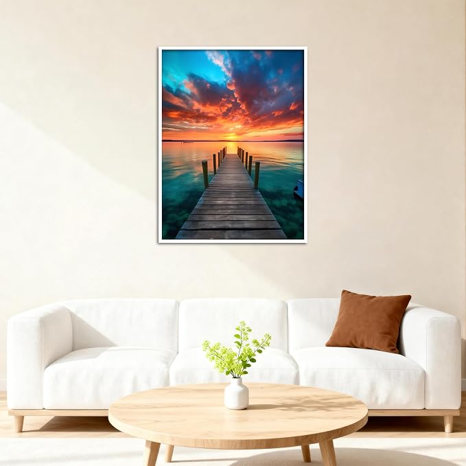 Amaieuin Diamond Painting Beach Diamond Art Kits for Adult Beginner 12x16in