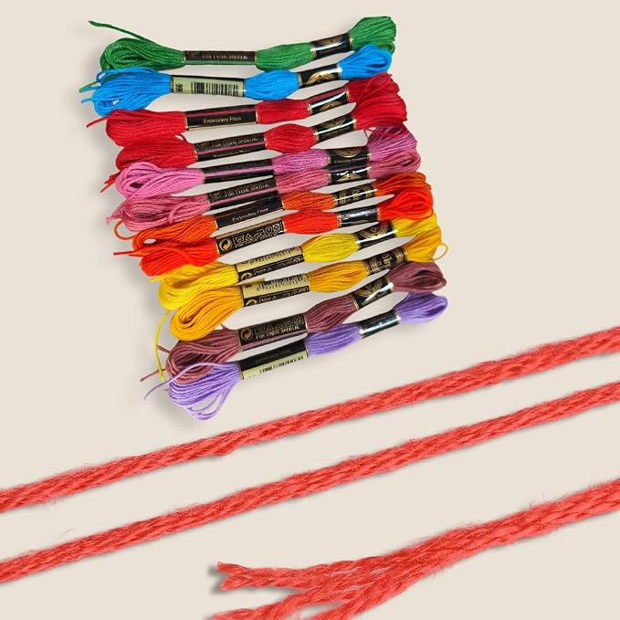 12 Skeins Rainbow Embroidery Thread Variegated Floss for Sewing
