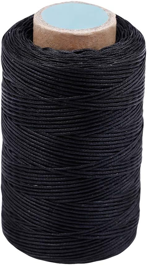 284Yards Leather Sewing Waxed Thread, 0.8mm Waxed Thread for Bookbinding | Waxed Thread for Bookbinding, Upholstery Thread Heavy Duty, Wax String for Leather Craft DIY/Bookbinding/Shoe Repairing