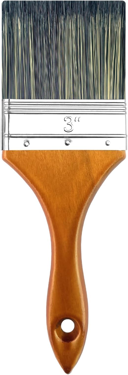 Great Andrew Paint Brush 3-inch, Wood Handle