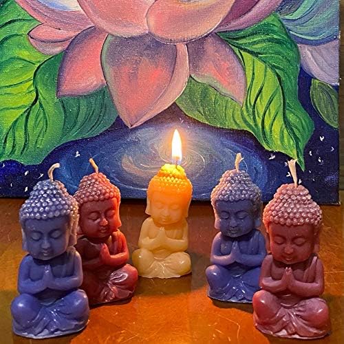 Bronze Buddha 3D Candle Mold for Candle Maker Soap Molds Polymer Clay Cold Porcelain Silicone Molds Resin Craft Mould