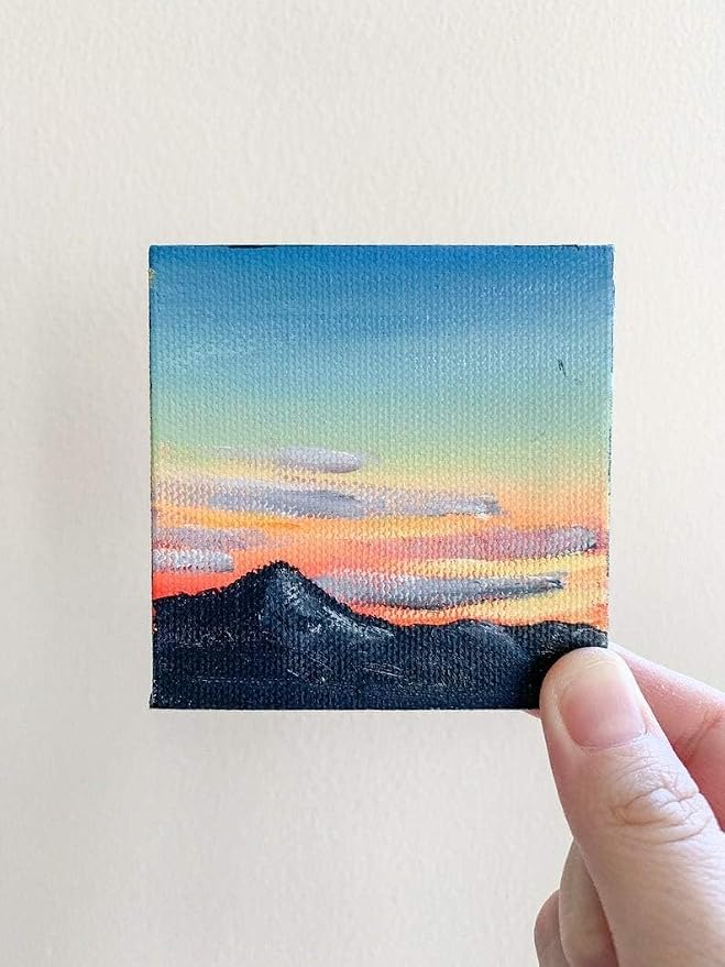 Dele 100 Pack Mini Canvas Panels 4x4 Artist Canvas Boards, Double-Wrapped Acid Free Small Art Canvas Value Pack for Oil & Acrylic Painting.