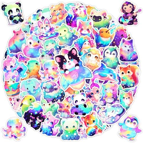 100 Pcs Cute Cartoon Animal Stickers Pack for Kids Girls Adults