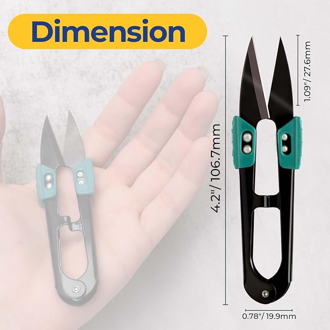 4.2 inch Sewing Scissors - Wider Handle Thread Snips with Safety Covers