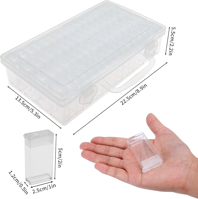 SGHUO Diamond Painting Storage Container 64 Grid Bead Organizer Dividers