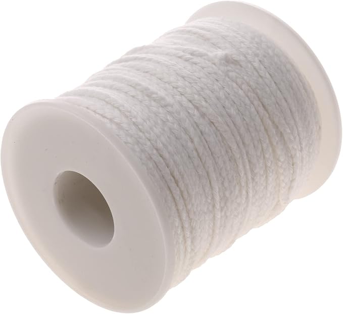 Candle Wicks 100% Natural Cotton, Roll 200 Feet Twine String Spools Braid Candle Non-Smoke Candles Wicks for Candle Making Accessories DIY(1 Roll 200Feet Cotton Wire) Mother' Day+Easter Decor or Gifts