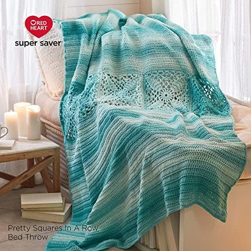 Red Heart Super Saver Ombre Yarn for Crocheting, Scuba, 2-Pack