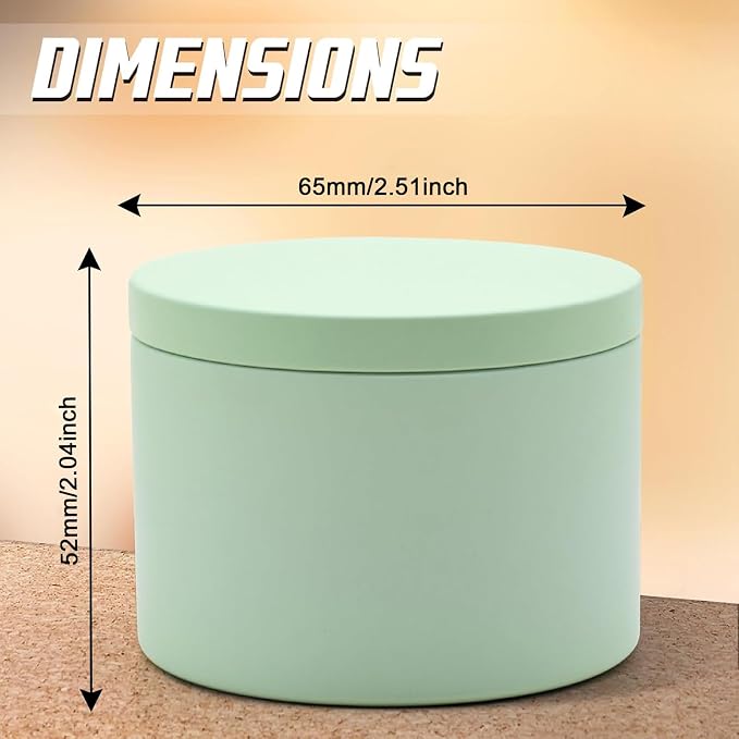 24-Pack 4oz Candle Tins with Lids, Metal Candle Jars for Candle Making, Empty Containers Vessels Bulk for Small Business & Beginners DIY Storage -Green