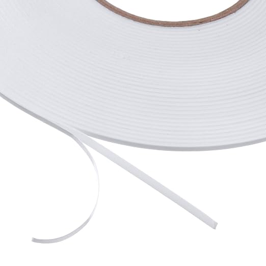 Tatuo 2 Rolls Double Sided Foam Tape for Mounting,1/8 Inch by 50 Feet,White