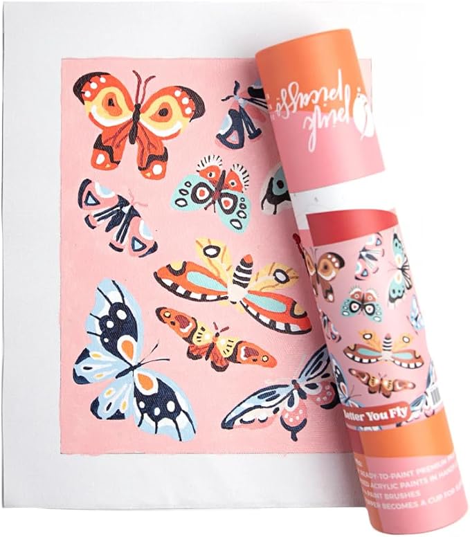 Pink Picasso Paint by Number Kit, All Ages, 8x10, Better You Fly | Mid Century Modern Collection, Acrylic Paints and Brushes included, Pre-printed high quality canvas, DIY art kit, Gift-ready