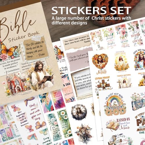 350Pcs Christian Jesus Bible Verse Catholic Stickers Book