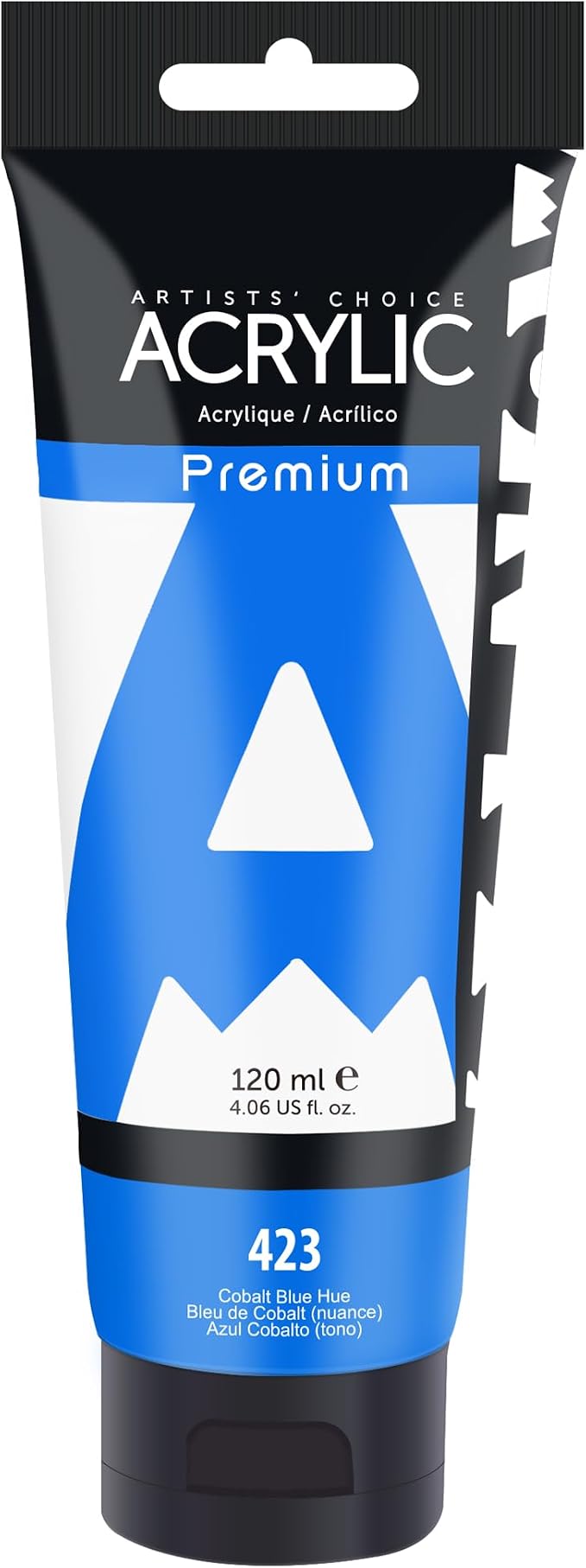 AUREUO Cobalt Blue Hue Acrylic Paint, 4 Fl Oz / 120ml Single Tube, Rich Pigment Art Craft Paints for Canvas, Rocks, Wood, Ceramic, Fabric - Art Supplies for Beginners, Professionals, Artists