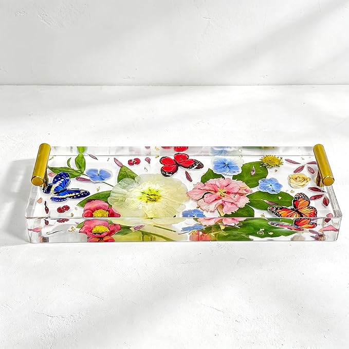 RESINWORLD 1'' Deep Tray Mold, Small Flat Tray Silicone Mold with Handles