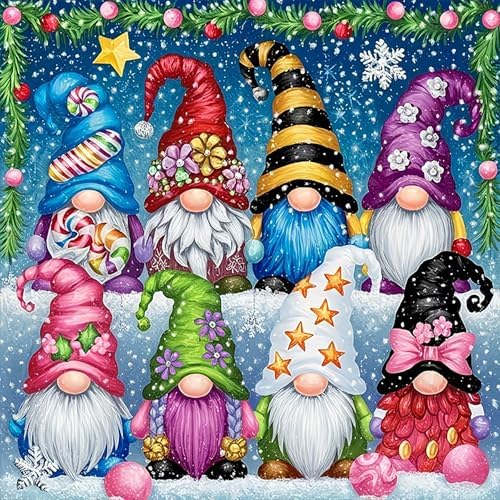 Gnomes Diamond Art Kits for Adults,Diamond Painting Kits for Beginners