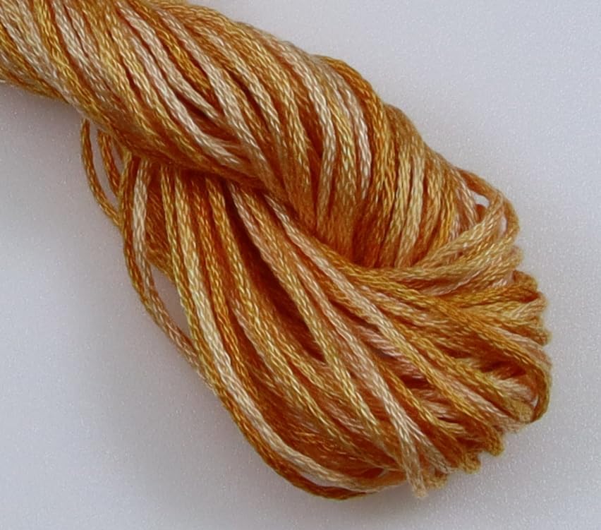 KCS Big skeins of 25 Meters Size 25 Color Variegated Cross Stitch Stranded Threads,6 skeins,4128