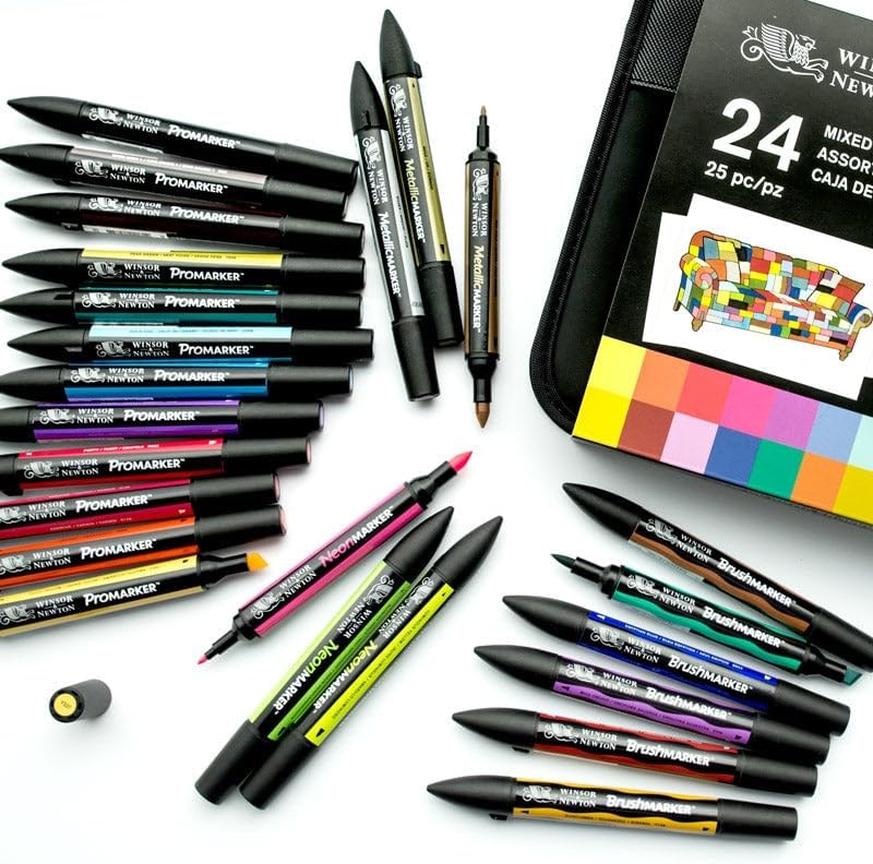 Winsor & Newton Promarker, Set of 24, Mixed Marker Set