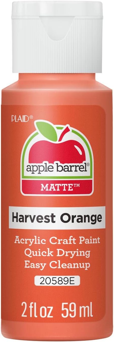 Apple Barrel Acrylic Paint in Assorted Colors (2 oz), JA20589, Harvest Orange