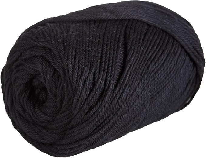 Knit Picks Dishie Black Worsted Weight 100% Cotton Yarn for Crocheting