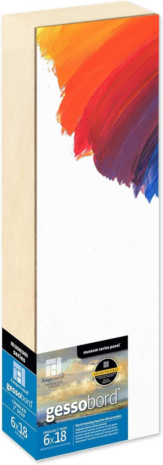 Ampersand Gessobord | 6x18 | 2" Cradled | Oil & Acrylic Painting Panel