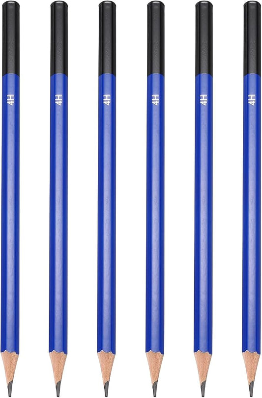 PATIKIL 4H Drawing Pencils for Sketching, 6PCS Sketch Pencils for Drawing Art Pencils Graphite Wood Pre-sharpened for Drawing Sketching Artists, 4H Pencils