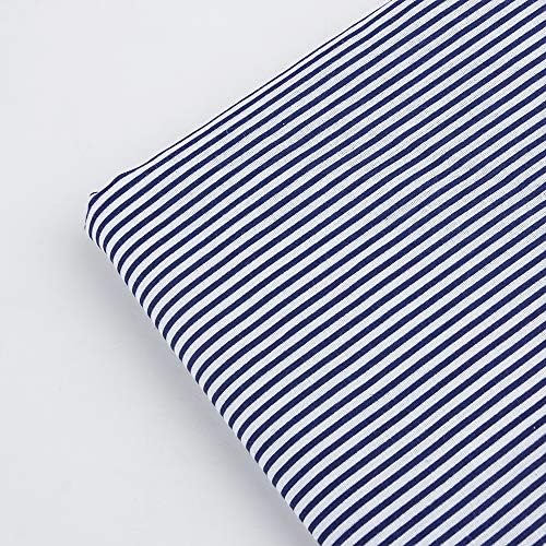 7Pcs 20" x 20" Cotton Fabric DIY Making Supplies Quilting Patchwork Fabric Fat Quarter Bundles DIY for Quilting Cotton Patchwork Cushions (Navy Blue, 20" x 20")