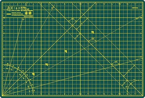 Elan Cutting Mat A3 Green, Self Healing Cutting Mat 12x18 Inch, 5-Ply Craft Board Green, Hobby Board for Crafts 12x18 Inch