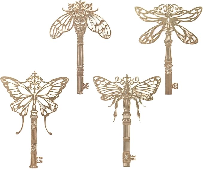 4Pcs Metal Bookmarks Vintage Golden Hollow Out Book Marks for Reading Insect Series Book Tracker Bookmarks for Reading Womon Bookmark for Book Lovers, Teacher, Students