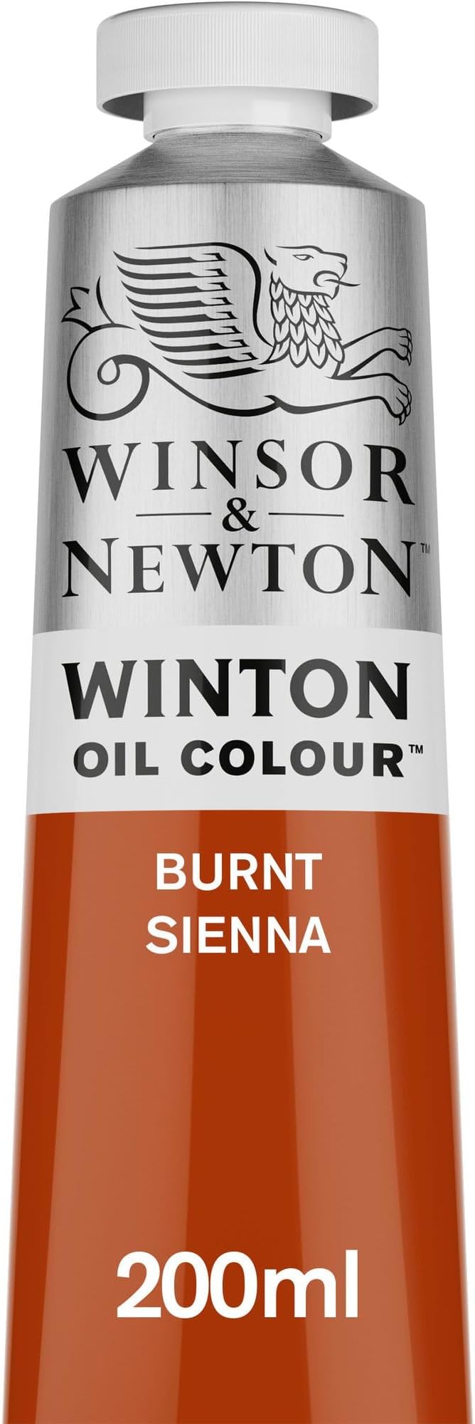 Winsor & Newton Winton Oil Color, 200ml Tube, Burnt Sienna | High-quality pigments, Durable, Lightfast, Permanent, Uniform Consistency, Great Pigment Load
