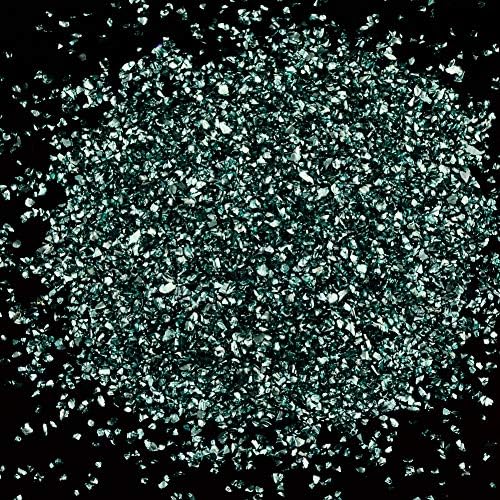 Crushed Glass Irregular Metallic Chips Sprinkles Chunky Glitter Light Blue 100g 2-4mm for Nail Arts Craft DIY Vase Filler Epoxy Resin Mold Scrapbooking Jewelry Making Decoration (Light Blue, 2-4mm)