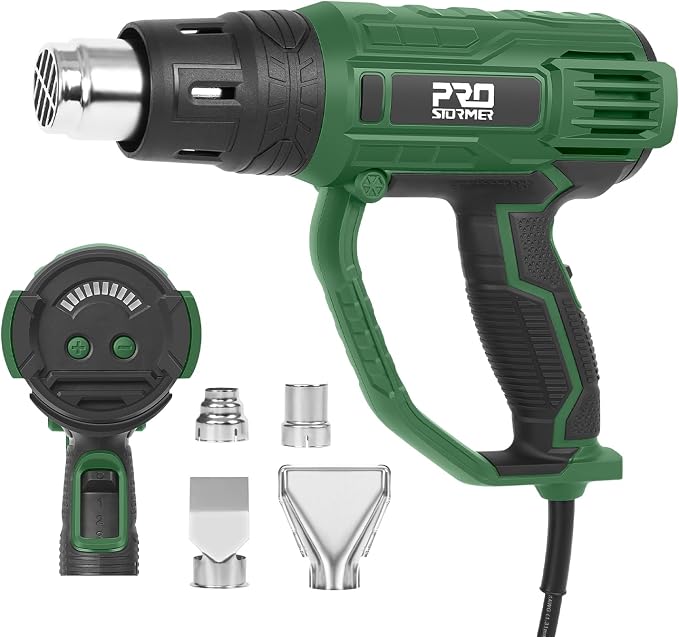 Prostormer 2000W Heat Gun 140°F-1022°F Variable Speed, 3-Setting