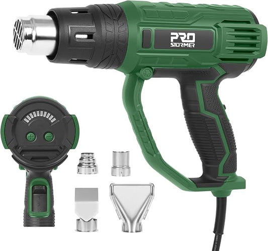 Prostormer 2000W Heat Gun 140°F-1022°F Variable Speed, 3-Setting