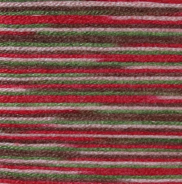 KCS Big skeins of 25 Meters Size 25 Color Variegated Cross Stitch Stranded Threads,6 skeins,4518