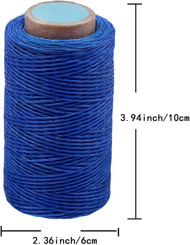 284Yards Waxed Thread for Leather, 0.8mm Waxed Linen Thread, Wax String | Waxed Thread for Bookbinding, Upholstery Thread Heavy Duty, Wax String for Leather Craft DIY/Bookbinding/Shoe Repairing