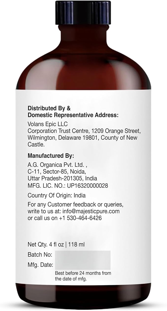 Majestic Pure Eucalyptus Essential Oil for Diffuser - 4 Fl Oz | 100% Pure and Natural Eucalyptus Oil for Aromatherapy, Humidifier, Air Freshener, Soap & Candle Making, Bath & Massage