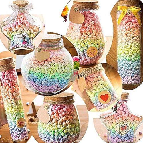 Origami Paper Stars, Colorful Handcraft Origami Lucky Star Paper DIY Paper Arts Creativity Hand Art Crafts (loving(540) sheets)