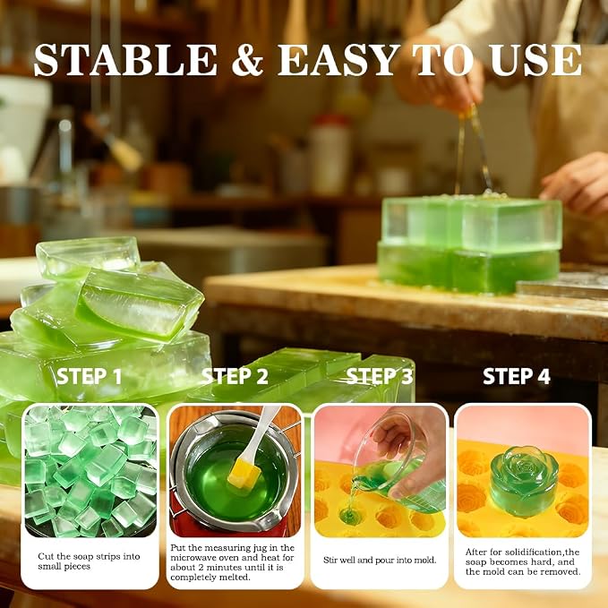 Aloe Vera Soap Base,Melt and Pour Soap Base SLS PEG Free 5.2 LBS