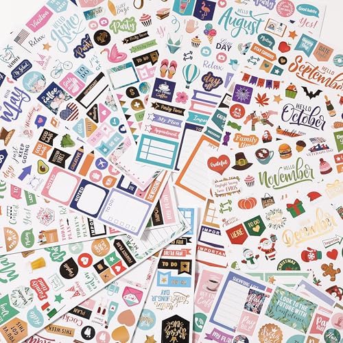 Planner Stickers - Monthly Planner Stickers and Accessories 25 Pages