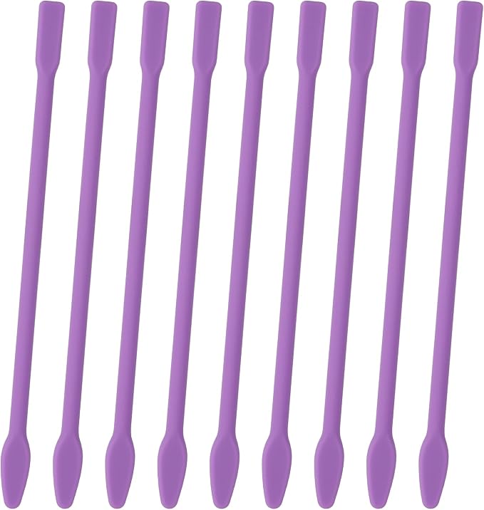 Gartful 9PCS Large Silicone Stir Sticks for Epoxy Resin, Reusable Mixing Sticks for Paint, Glue, Glitter, Waxing, Tumbler Making, Art Craft Supplies, Facial Mask Applicator, Purple