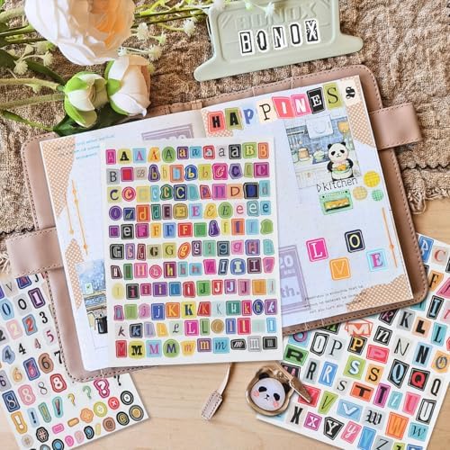 1466Pcs Magazine Letter Stickers Waterproof Alphabet Number Stickers