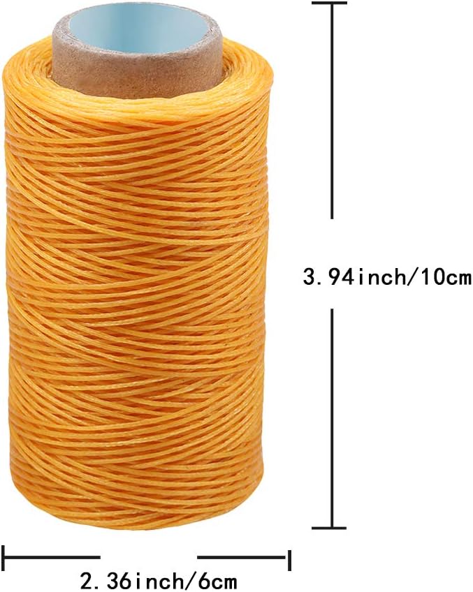 284Yards Waxed Thread for Leather, 0.8mm Waxed Linen Thread, Wax String | Waxed Thread for Bookbinding, Upholstery Thread Heavy Duty, Wax String for Leather Craft DIY/Bookbinding/Shoe Repairing
