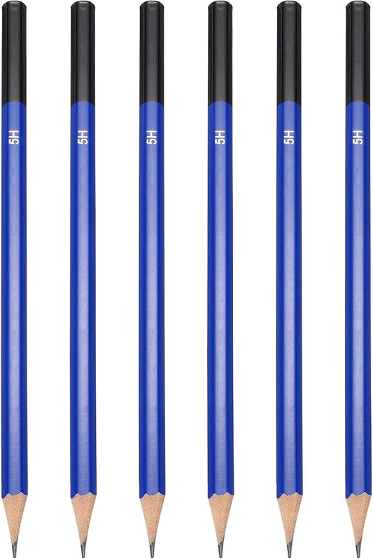 PATIKIL 5H Drawing Pencils for Sketching, 6PCS Sketch Pencils for Drawing Art Pencils Graphite Wood Pre-sharpened for Drawing Sketching Artists