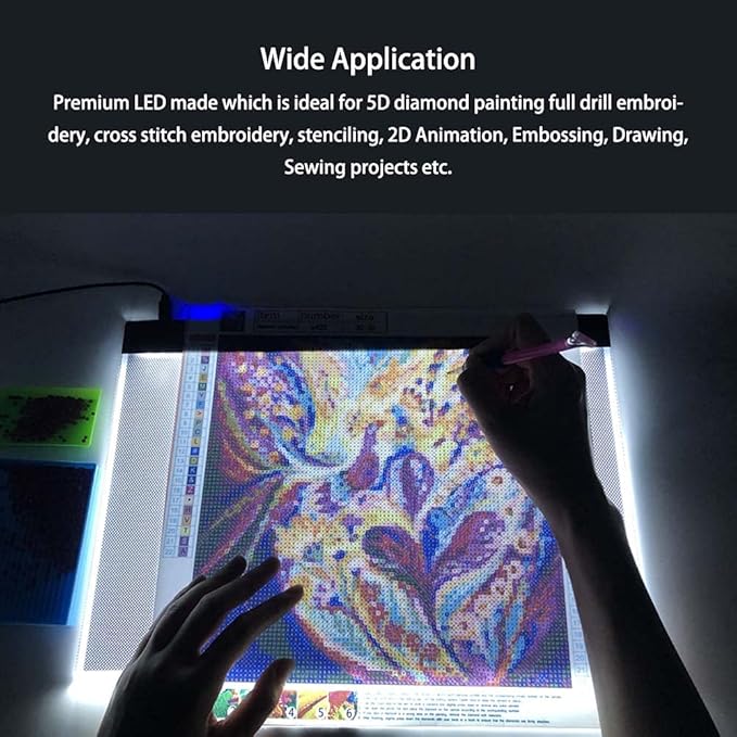 A3S Light Pad for Diamond Painting, Diamond Art Light Board, USB Powered