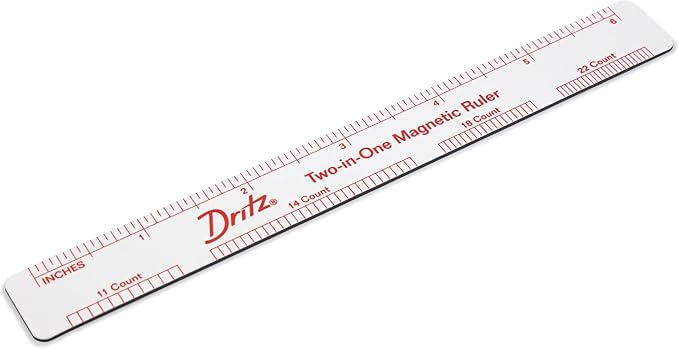 Dritz Magnet Board & Ruler, 8 x 10 Inch Cross Stitch Pattern Holder
