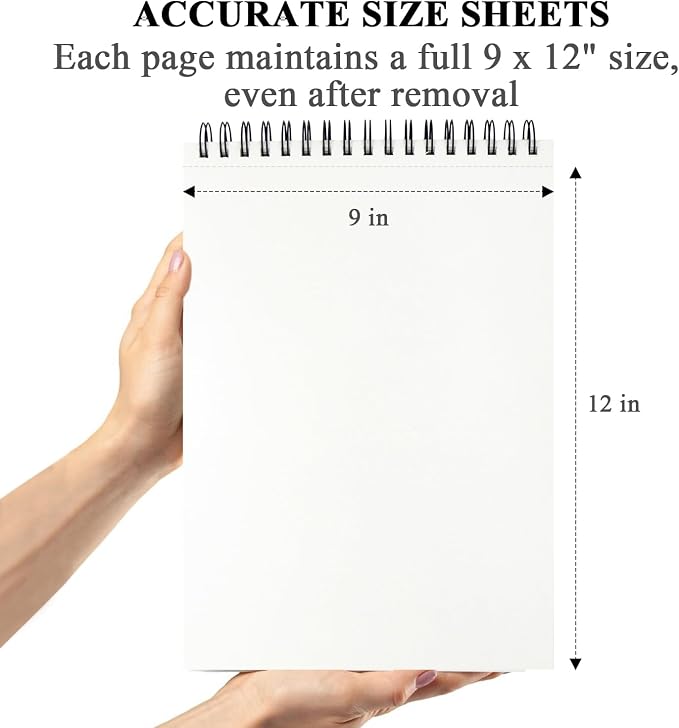 Belenova 9" x 12" Marker Paper Pad, 100 Sheets leedproof Drawing Paper for Markers - 73lb/120gsm Art Supplies for Drawing & Coloring.