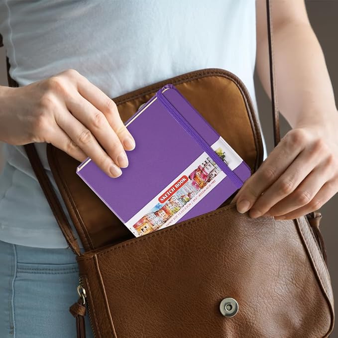 5x5 Pocket Sketch Book,80gsm Hardcover Art Sketchbook for Drawing Journal
