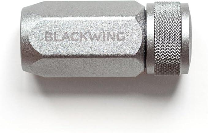 Blackwing One-Step Long Point Pencil Sharpener, German Steel Blade, Grey