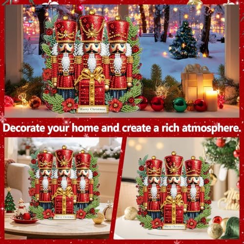 Christmas Diamond Art Kits for Adults,Nutcracker Soldiers Diamond Painting