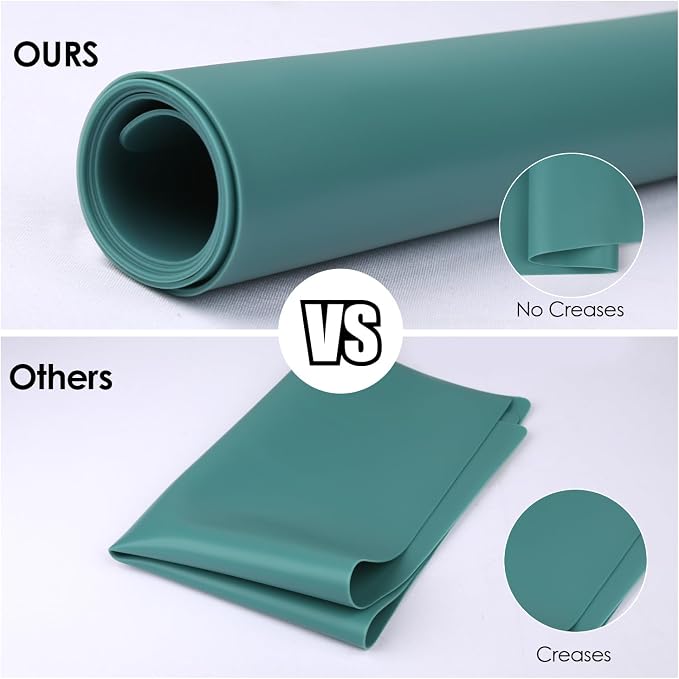 Extra Large Silicone Countertop Mat, Silicone Table Mat Kitchen Counter Protector Nonslip Heat Resistant Desk Mat for Crafts Kids Dinner Placemat Pastry Dough Rolling Mat, Dark Green