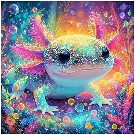 Lophomie Diamond Art Kits for Adults Axolotl Diamond Painting Kits 14x14 in