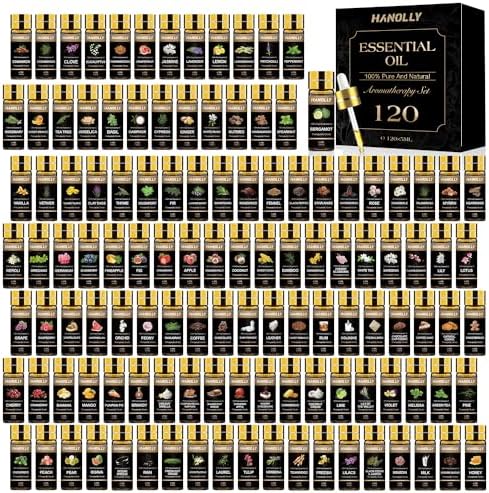 Essential Oils Set -120 Pcs Essential Aromatherapy Oil Kit for Diffuser